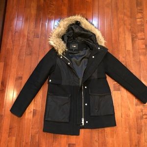 Maje fur trimmed Wool coat